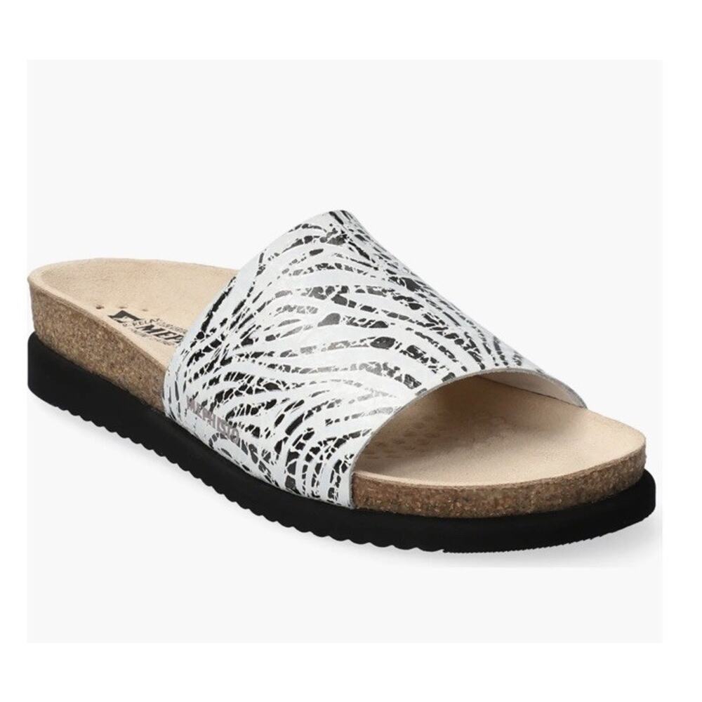MEPHISTO Hanik Slide Sandal Silver Petra New Size EU 39, US 9